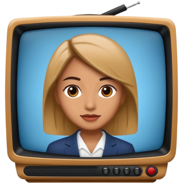 news speaker in televison studio emoji