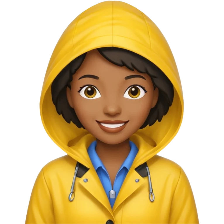 Raincoat Pedestrian black woman emoji