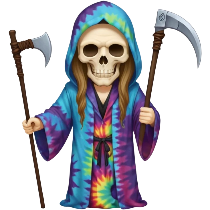 Hippy grim reaper  emoji
