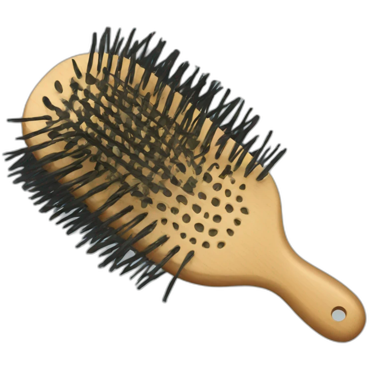 Mad hairbrush emoji