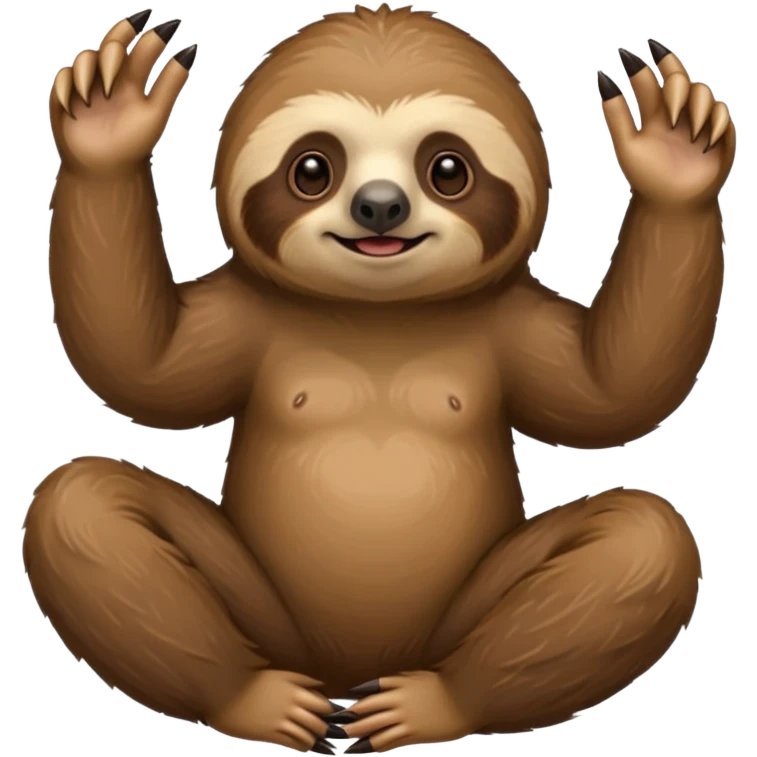 Сделай генерацию животного ленивец в положении сидя   emoji