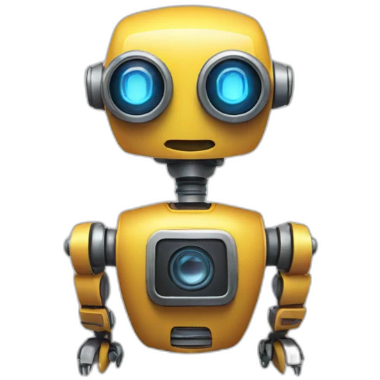robot with instagram logo as a head emoji