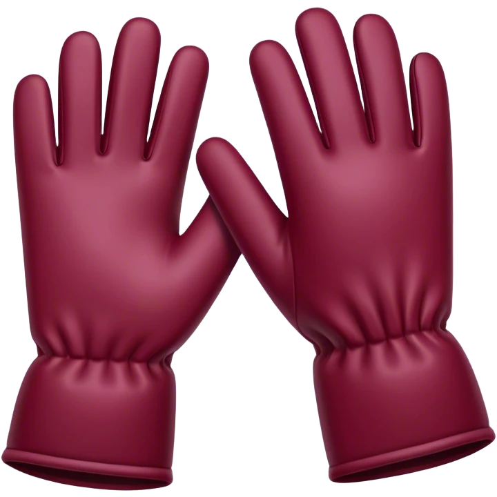 burgundy gloves emoji