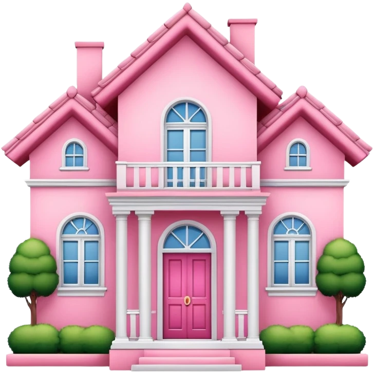 Pink house  emoji