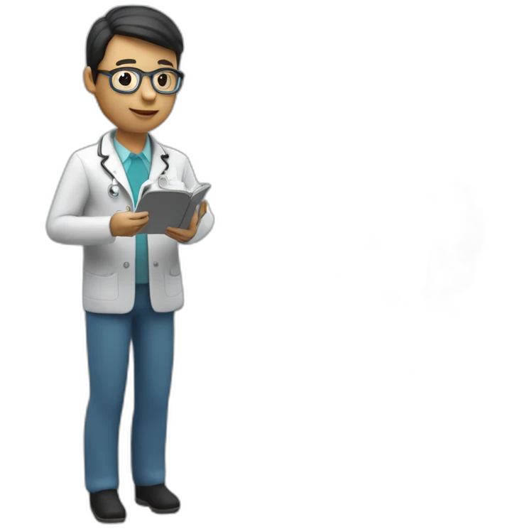 Biomedical-Engineer-studying-hologram-3d-model-of-breast emoji