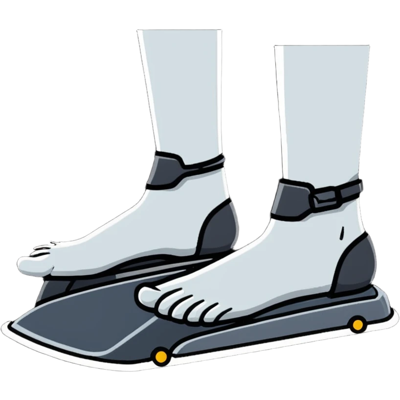 foot pressing brake pedal in car emoji
