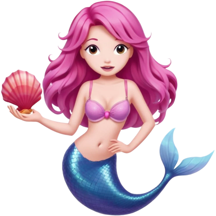 Pink little mermaid  emoji