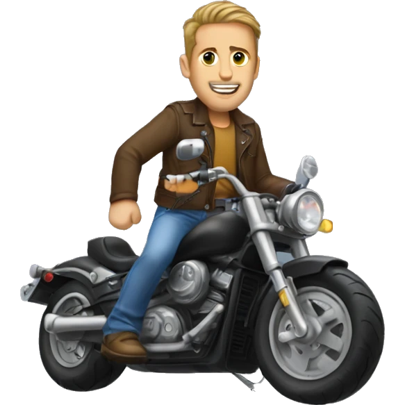 this dude named michal he was riding a motorcycle bigger than a tower emoji