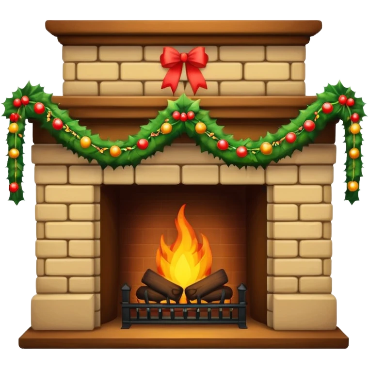  Xmas Fireplace emoji
