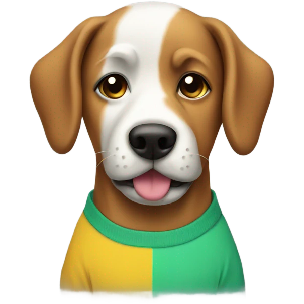 Dog wearing a t shirt emoji