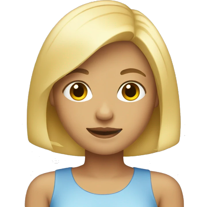 Blonde girl with a bob  emoji