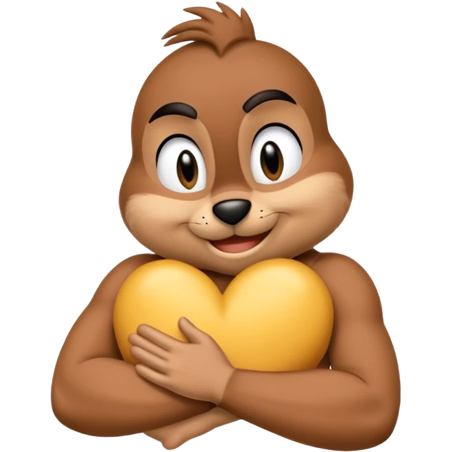 Looney Tunes-style character named George getting a hug emoji