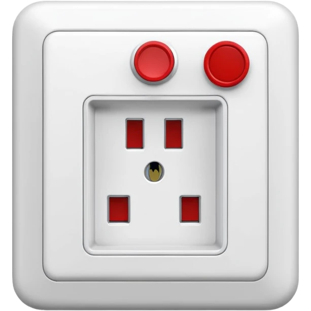 Plug socket with button emoji