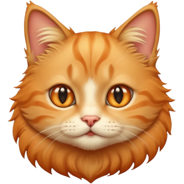 Cute small funny face cat emoji