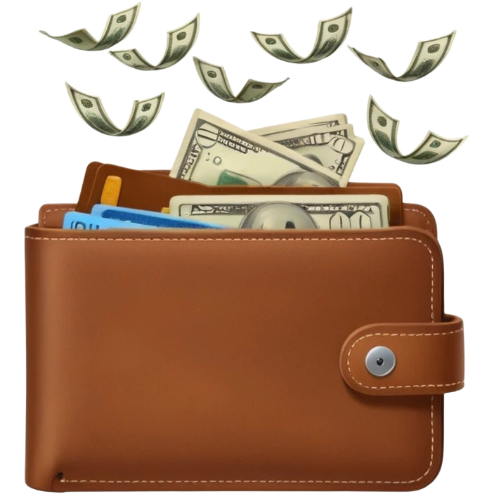 wallet with money flying out emoji