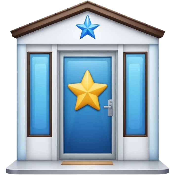store with blue star emoji