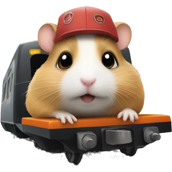 hamster rides a train emoji