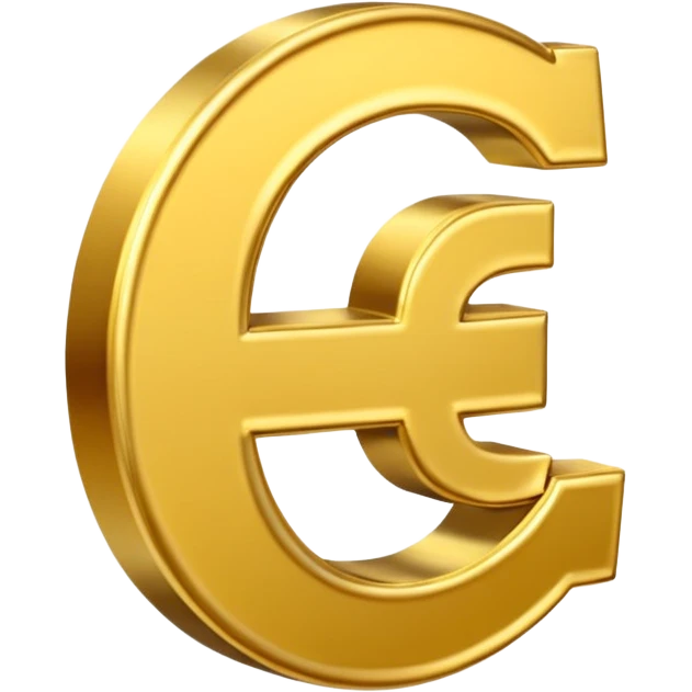 Symbole de currency en or en forme de lettre F précise, seul, 3D, brillant, style emoji simple et lisible sur fond uni. pas une autre lettre

Fcoins emoji