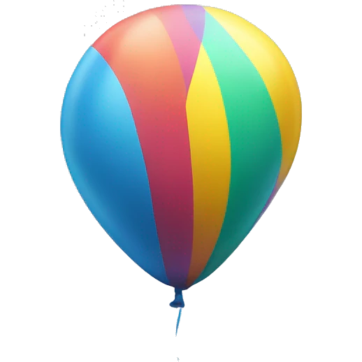 balloon in the shape of 3 emoji
