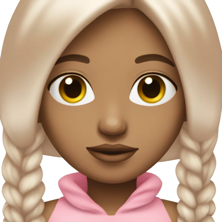 Coquette girl light pink emoji