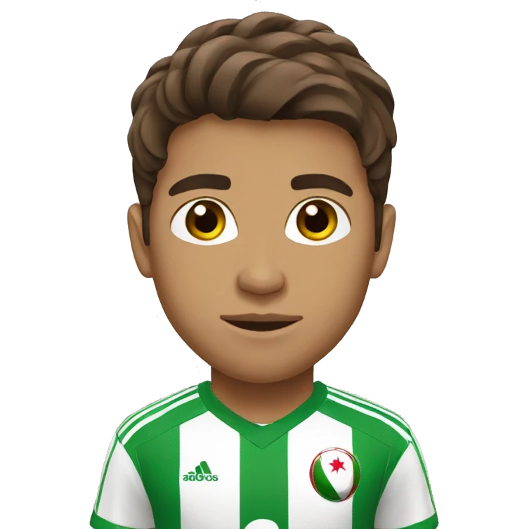 Algeria football brown hair emoji