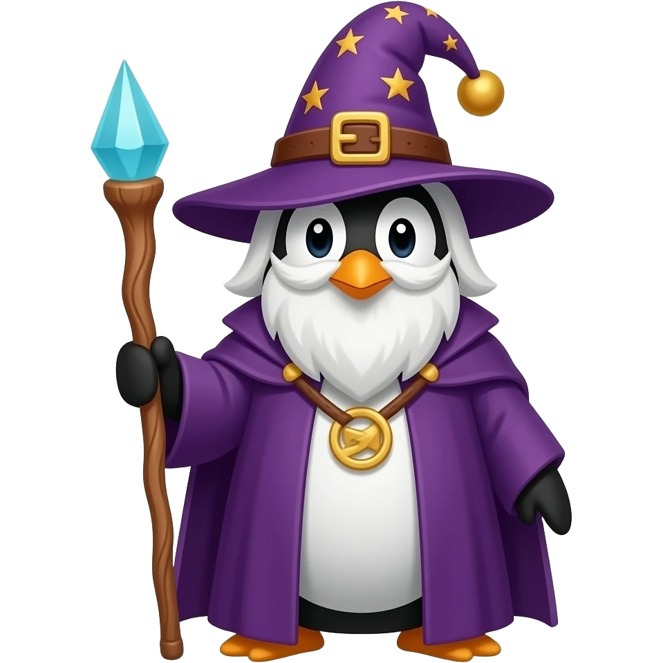 Penguin Wizard emoji