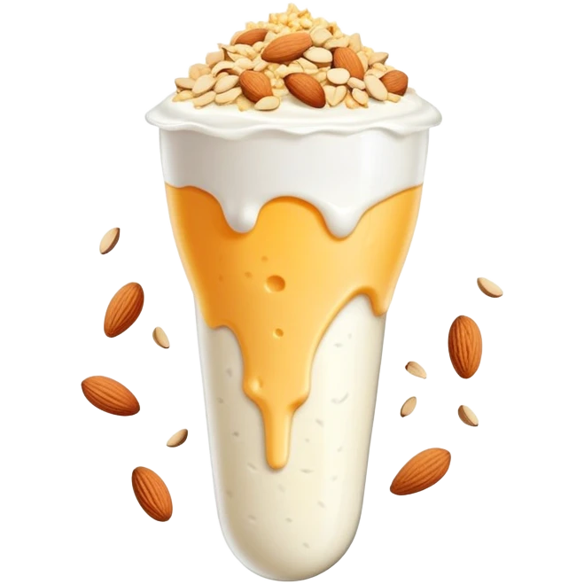 A large white leg bone clearly floating in the center, very prominent and glowing. Around it at a distance are separate calcium-rich foods: yogurt cup, pile of shredded cheese, almonds, and sesame seeds. emoji
