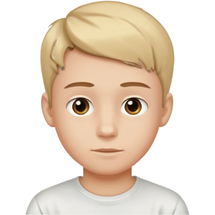 Crea un emoji a mezzo busto come ti ho già chiesto però di un ragazzo sulla 20ina ma che sembri più giovane, vestito da ragazzo emoji