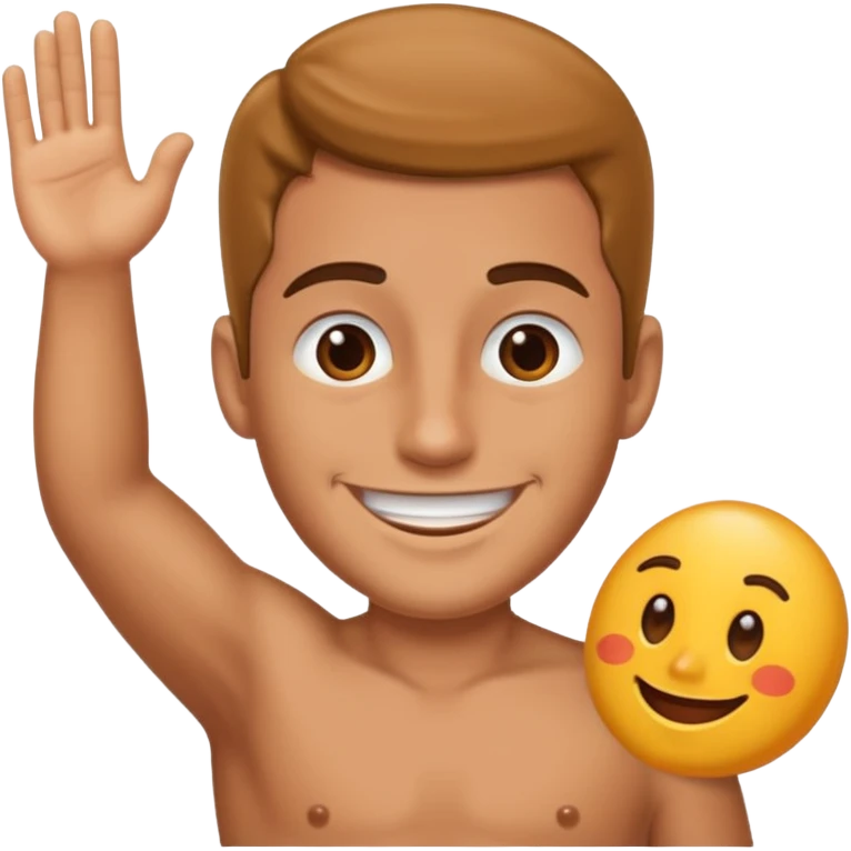 Smiling face with a large hard erection emoji