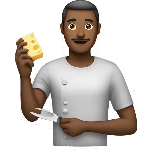a man spreading data with a butter knife  emoji