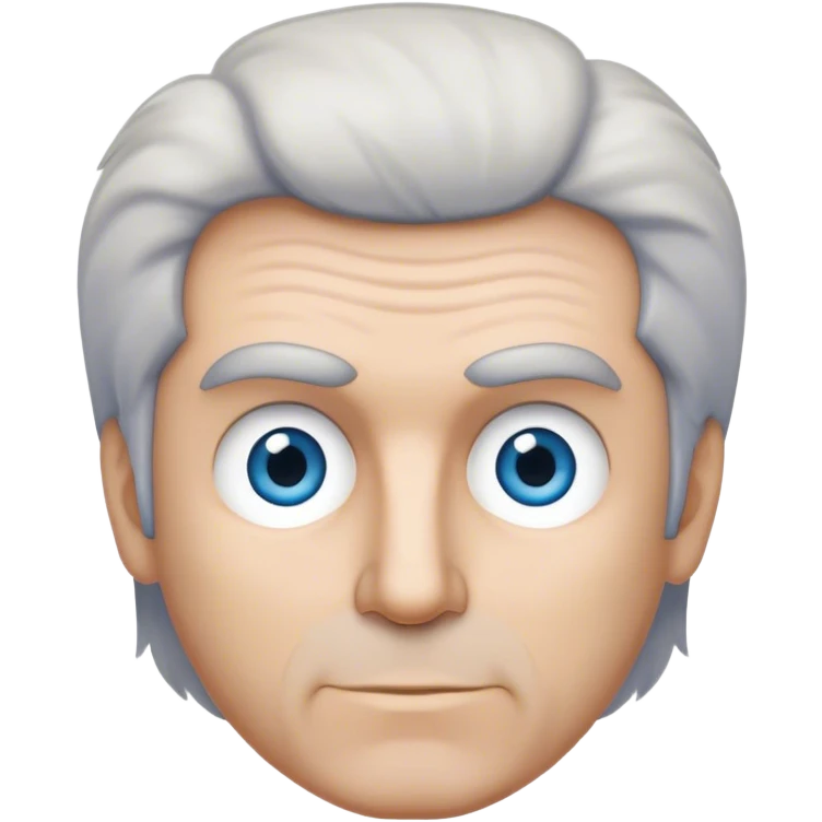 50 year old man salt and pepper hair 5 o'clock shadow blue eyes emoji