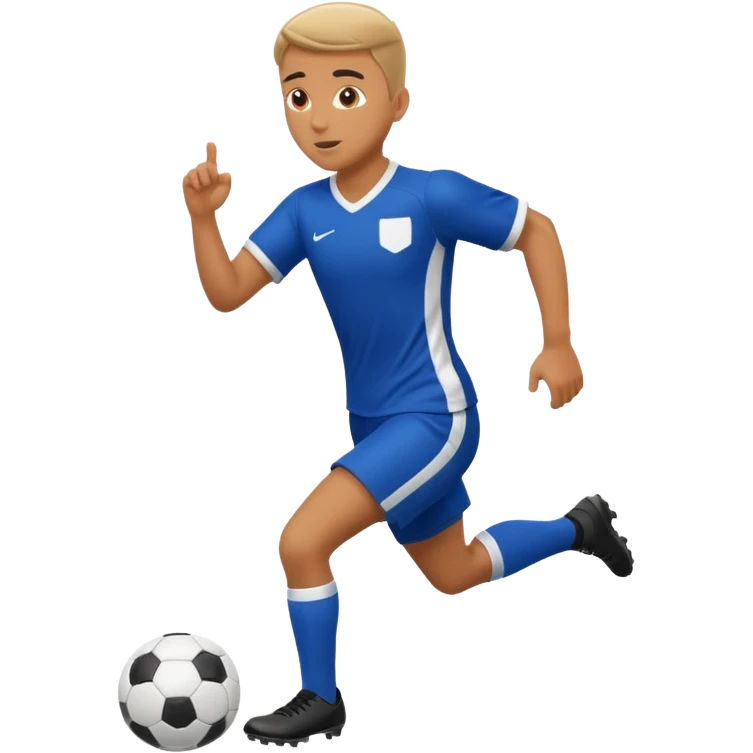 High resolution full body of a soccer player emoji