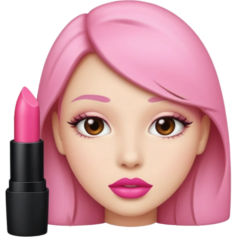 Pink lipstick emoji