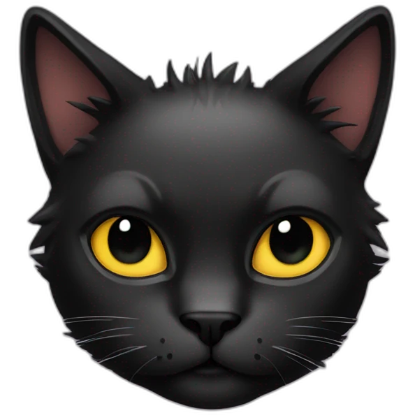 Black Punk cat emoji