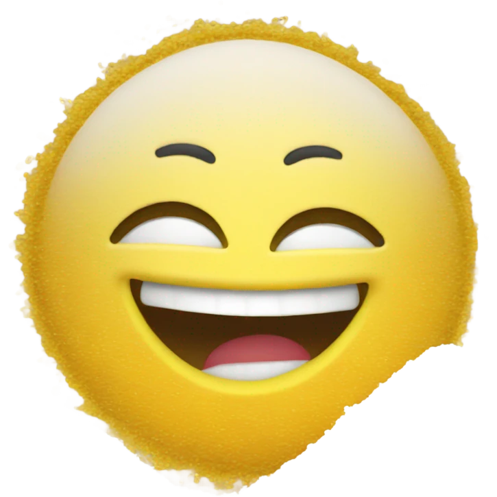 Super happy emoji with a pile of salt infront emoji