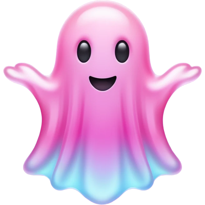 pink ghost emoji