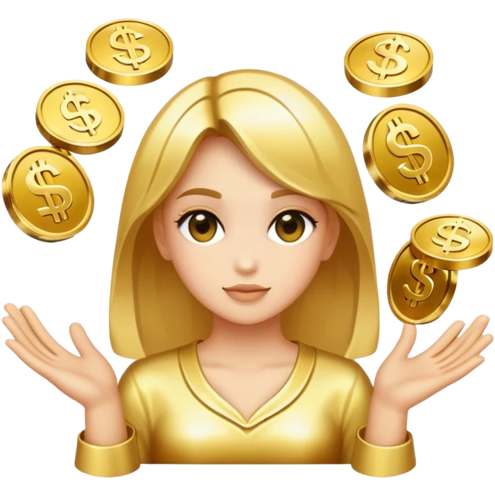 money sign with clean girl aesthetic emoji