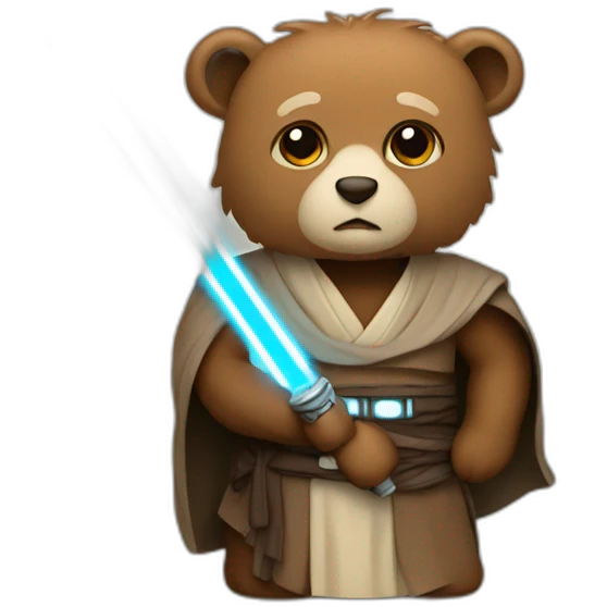 A jedi bear emoji