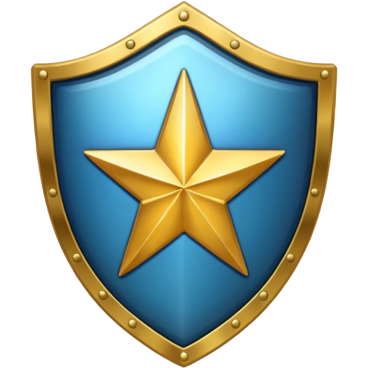 a shield with a star in it emoji