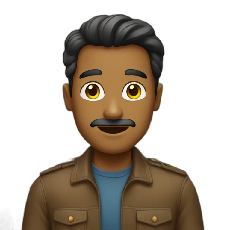 Hombre en una tienda emoji