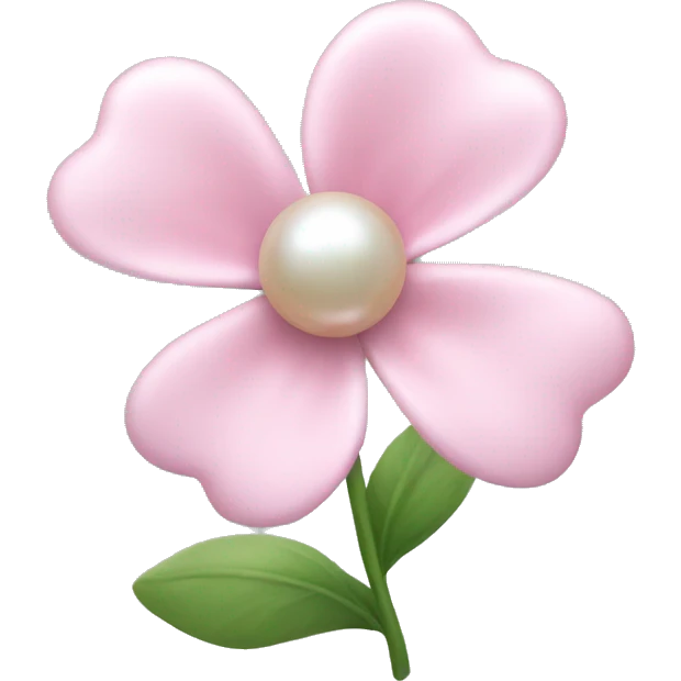 Pearl light pink flower emoji
