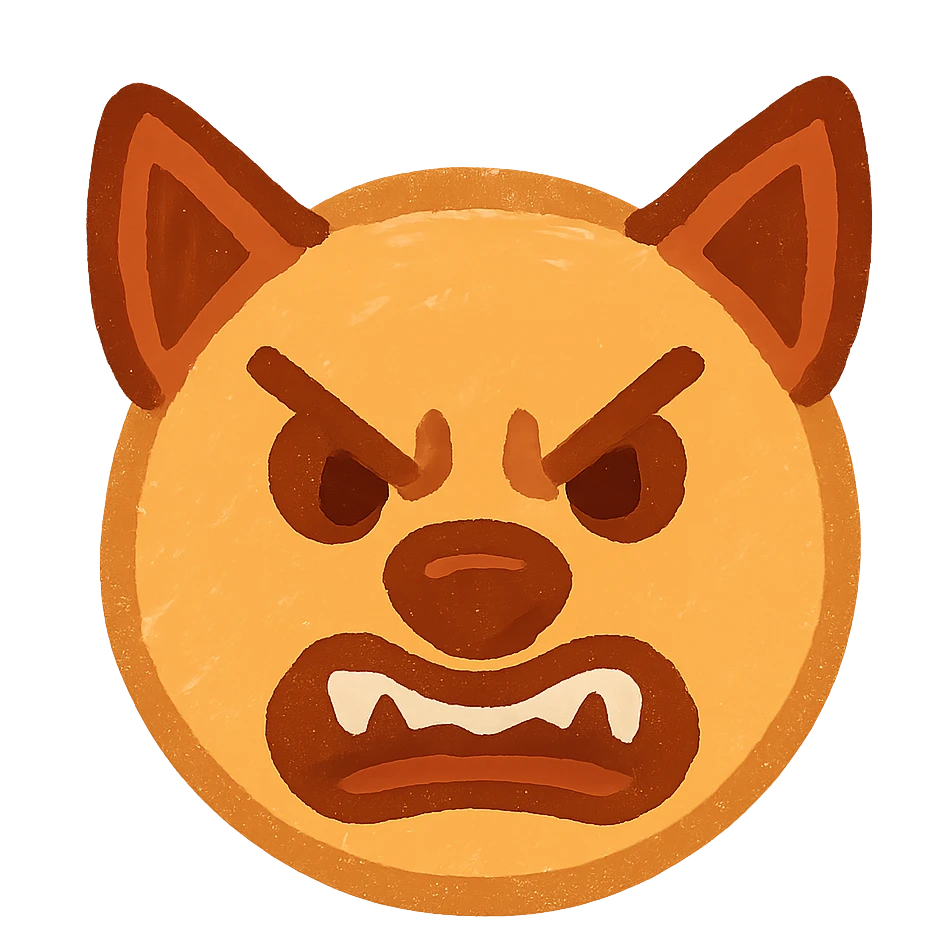 Mad dog  emoji