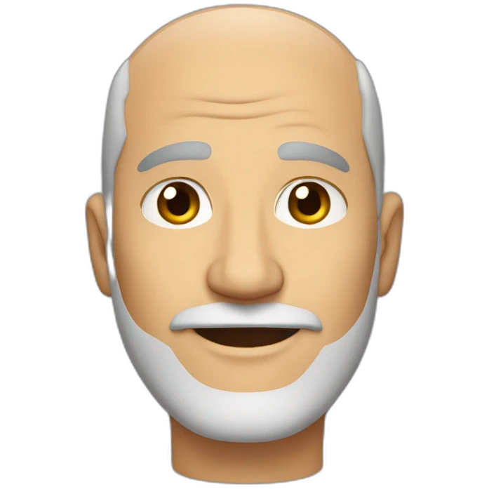 Man aged 40. Short shaved hair and short gray beard emoji