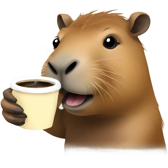 capybara drinking coffee emoji