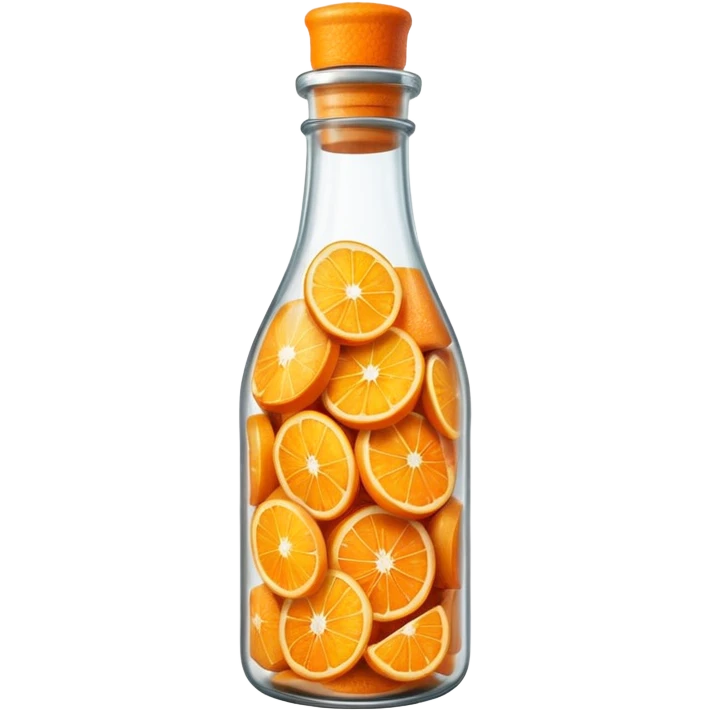 a bottle made of orange peel emoji