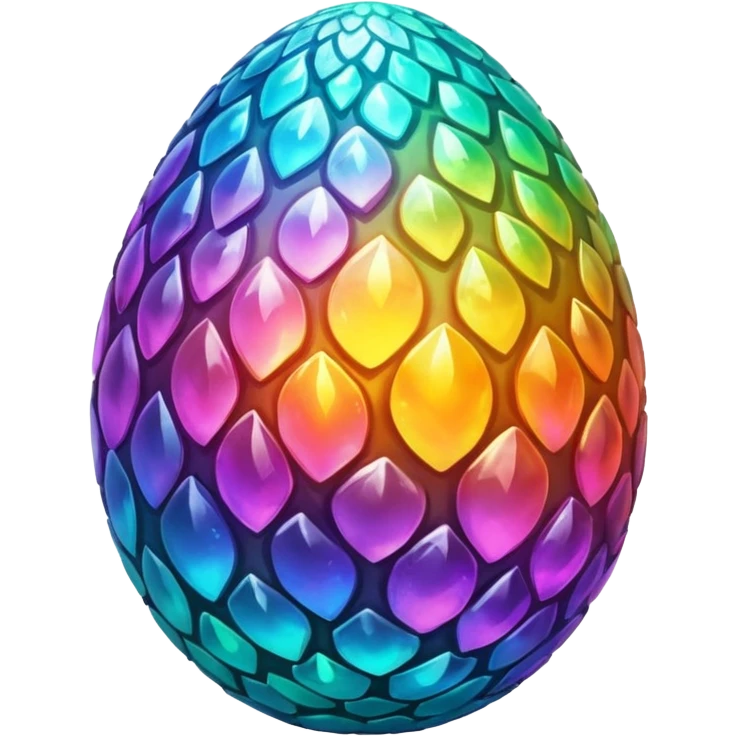 Elemental magical glowing shiny dragon egg emoji