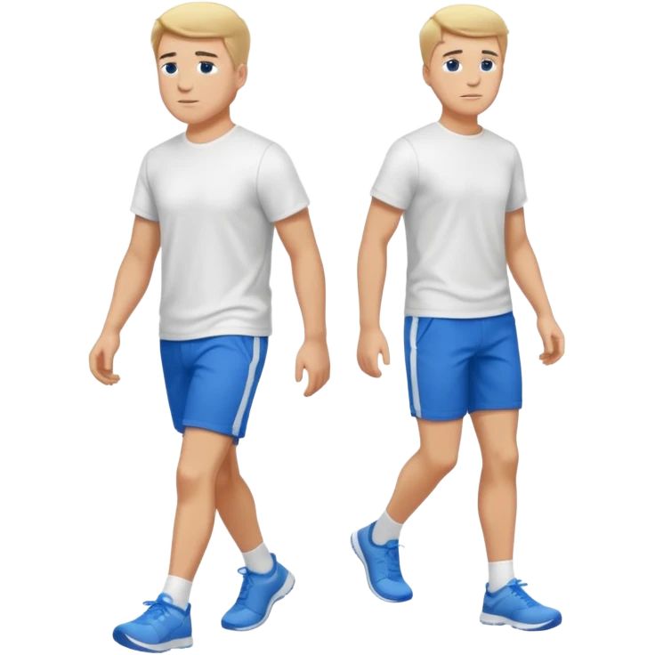 White male walking to the left full body emoji