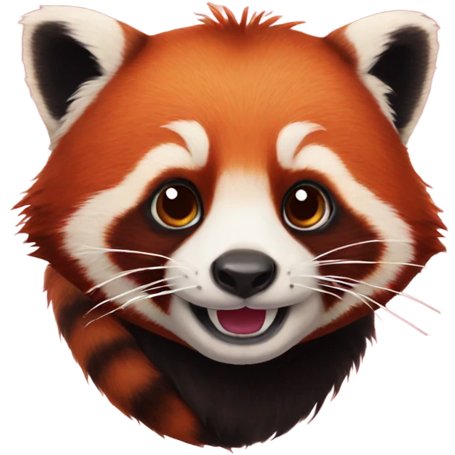 Red panda in love emoji