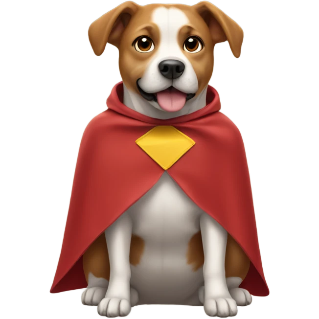 Dog wearing a cape  emoji