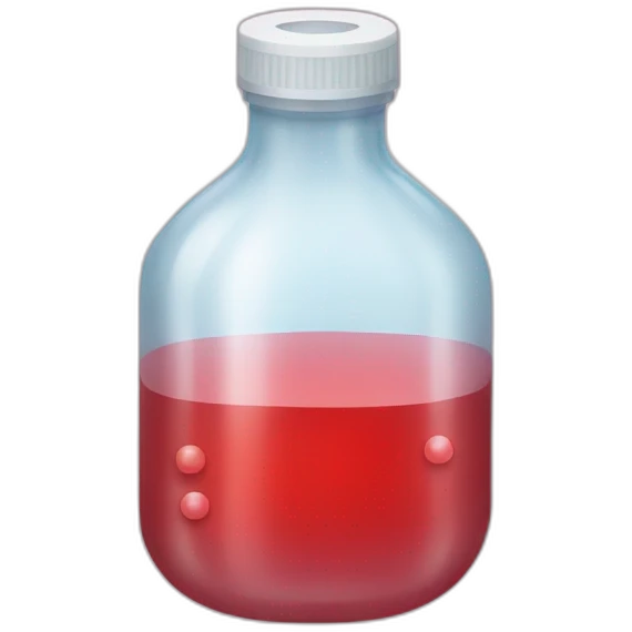 medical soft bag with red liquid emoji